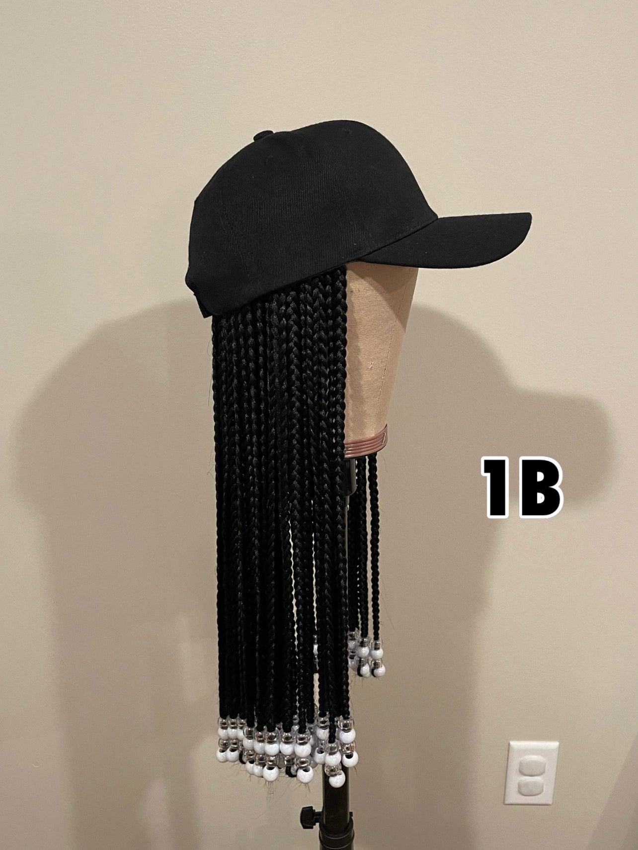 Braided Hat Wig With Beads