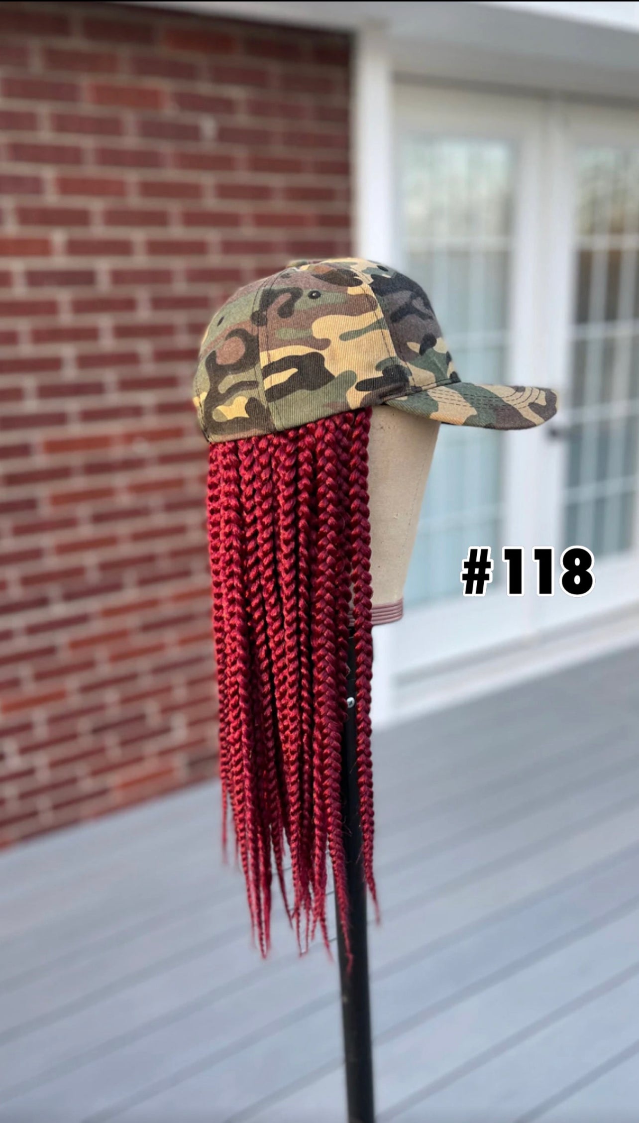 Braided Hat Wig With Beads