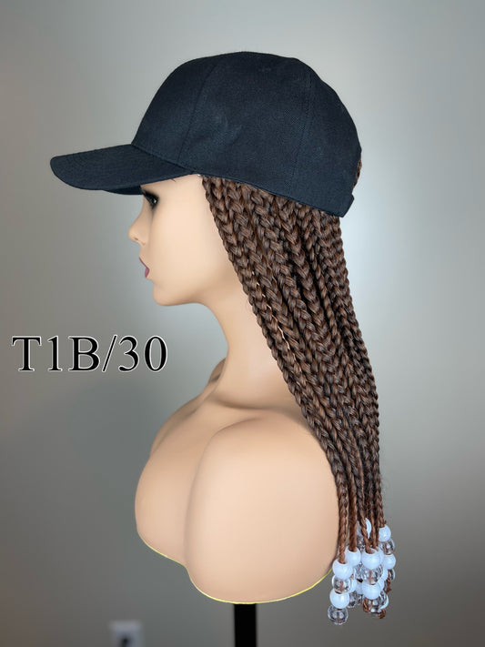 Braided Hat Wig With Beads